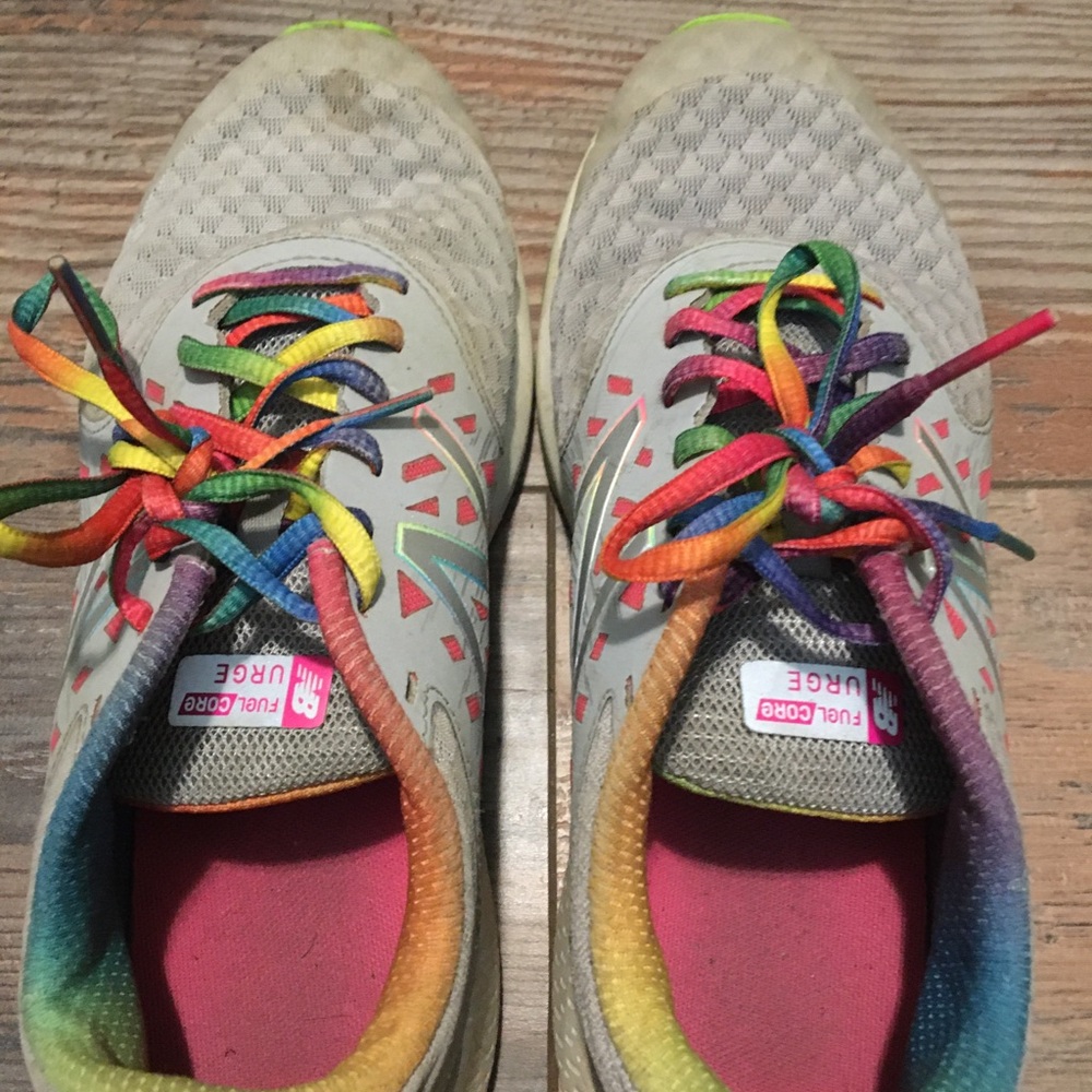 Rainbow tennis shoes